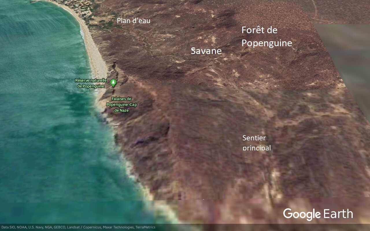 RNP, carte Google de sa partie Sud.